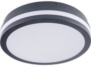 Plafonieră LED de exterior cu senzor Kanlux 38790 BENO 12/18W/230V 3000/3500/4000K IP65 antracit