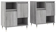 vidaXL Servante, 2 buc., sonoma gri, lemn prelucrat