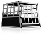 Cușcă de transport pentru câini BRUNO, 70x54x51cm, argintiu/negru Cadoca