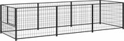 vidaXL Padoc pentru câini, negru, 3 m², oțel
