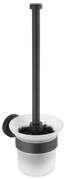 WENKO 24243100-WC Perie WC BOSIO BLACK 10x35 cm inox/argintiu/satinat
