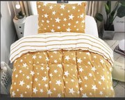 Lenjerie cocolino bej STARS Dimensiune lenjerie de pat: 70 x 90 cm | 140 x 200 cm