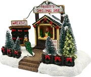 Scena de Craciun cu Magazinul de Brazi FROSTY, Cu muzica si lumini