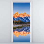 Fototapet pentru ușă - Creste montane înzăpezite (95x205cm)