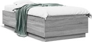 vidaXL Cadru de pat, gri sonoma, 100x200 cm, lemn prelucrat