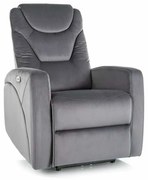 Scaun reclinabil Kronos Velvet, gri