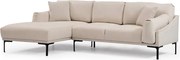 Colțar Artie Leo, bej deschis, colț pe partea stângă