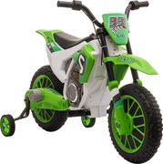 HOMCOM Motocicleta Electrica Copii 3-5 Ani 12V Baterie Recarregabil Rotite Verde | Aosom Romania