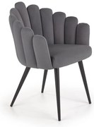 Scaun de bucaterie Yara, gri/negru