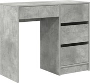 vidaXL Birou cu sertar Gri din beton 90 x 37.5 x 75 cm Lemn compozit
