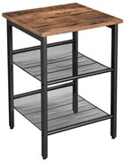 Masă laterală ELDUR maro/negru