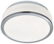 Plafoniera baie cu protectie IP44 Cheese 23cm, argintiu satinat