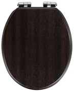 WENKO 22015100 - Capac WC WENGE 35,5x42,5 cm maro/argintiu