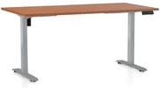 Masa inaltime reglabila OfficeTech B, 160 x 80 cm, bază gri, cireașă