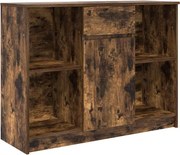 vidaXL Bufetă cu sertar stejar afumat 101x35x76 cm lemn de stratificat