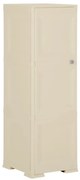vidaXL Dulap din plastic, 40x43x125 cm, alb angora, design de lemn