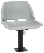 vidaXL Set scaun pliabil, 2 piese, fără pernă, gri, 48x51x41 cm