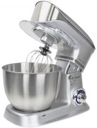 Mixer planetar Royalty Line RL-PKM1900.7, 1900W, Cupa inox 6.5 L, 6 viteze + Pulse, Accesorii, Argintiu