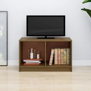 vidaXL Comodă TV, maro miere, 70x33x42 cm, lemn masiv de pin