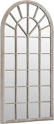 vidaXL Oglindă de grădină, nisipiu, 90x45 cm, fier, pentru uz exterior