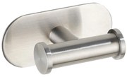 Cârlig dublu de perete, oțel inoxidabil mat Wenko Turbo-Loc® Orea