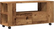 vidaXL Dulap TV cu roți, lemn vechi, 102x34,5x43 cm, lemn prelucrat