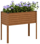 vidaXL Jardinieră de grădină, 100x45x90 cm, oțel la intemperii