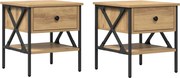 vidaXL Cabinet de Noptieră 2 pcs stejar artizanal 40 x 42 x 45 cm