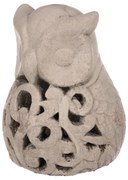 Decorațiune Bufniță pentru lumânări, 14 x 14 x 19 cm, beton