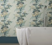 Tapet Aurora, Seafoam Green Luxury Floral, 1838 Wallcoverings, 5.3mp / rola