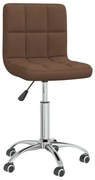vidaXL Scaun de bucătărie pivotant, maro, material textil