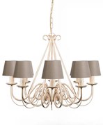 Candelabru de 60 cm de culoare crem cu abajururi taupe - Giuseppe 8