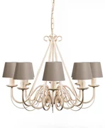 Candelabru de 60 cm de culoare crem cu abajururi taupe - Giuseppe 8