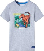 vidaXL Tricou pentru copii, gri, 116