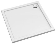 Cadita dus patrata din acril Omnires Merton alb  90x90 cm