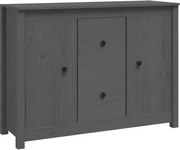 vidaXL Servantă, gri, 100x35x74 cm, lemn masiv de pin