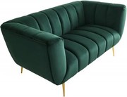 Canapea 2 locuri design elegant Noblesse, verde smarald
