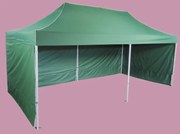 Pavilion de grădină 3x6m - Profesional din aluminiu hexagonal, Verde