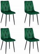 Set 4 Scaune Bucatarie/Dining Fido Catifea Verde