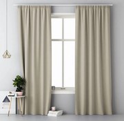 Draperie cu bandă de încrețire culoarea bej 140 x 250 cm