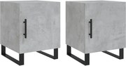 vidaXL Noptiere, 2 buc., gri beton, 40x40x50 cm, lemn compozit