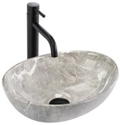 Lavoar pe blat Rea Sofia Mini oval 35 cm Grigio gri-lucios