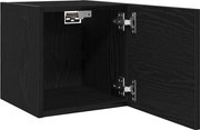 vidaXL Cabinet TV 2 pcs Stejar Negru 30,5 x 30 x 30 cm Lemn compozit