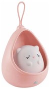 Corp de iluminat LED de orientare pentru cu senzor pentru copii KITTY LED/0,5W/5V USB roz