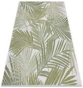 Covor SISAL SION frunze de palmier, tropical 2837 țesute plate ecru / verde