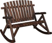 vidaXL Bancă balansoar cu 2 locuri, 123x96x102 cm, lemn masiv molid