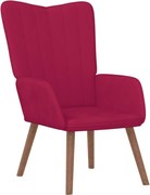 vidaXL Scaun de relaxare, roșu vin, catifea