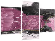 Tablou - Abstracție roz-roșu (90x60 cm)