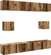 vidaXL Set dulap TV 6 piese montat pe perete lemn vechi lemn prelucrat