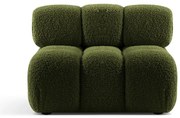 Modul pentru canapea modulară verde cu tapițerie din țesătură bouclé (de mijloc) Bellis – Micadoni Home
